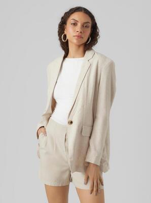 Vero Moda 10283180/Oatmeal Vera LS linen blazer