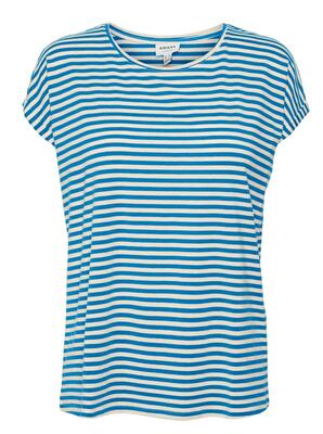 Vero Moda 10284469/Ibiza Blue Ava plain SS top stripe NOOS