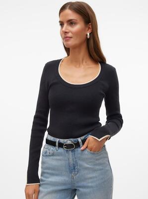 Vero Moda 10310838/Black Joan LS u-neck short pull