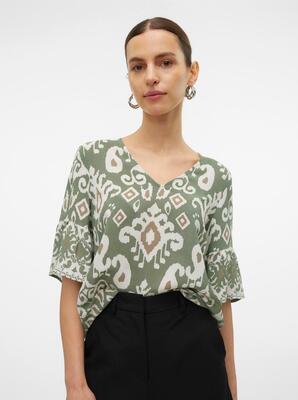 Vero Moda 10312176/Hedge Green Joy 2/4 v-neck top