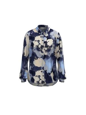 Vila 14063320/Navy Blazer Lake Ellette satin LS shirt