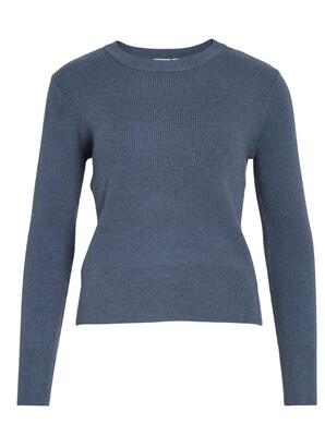 Vila 14084325/Vintage Indigo Comfy o-neck LS knit top NOOS