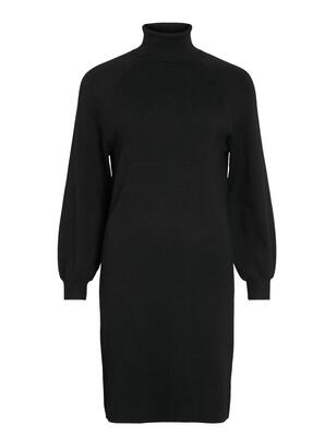 Vila 14094192/Black Beauty Ostria roll neck LS dress NOOS