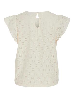 Vila 14097198/Eggnog Sumia o-neck SS top