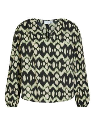 Vila 14101387/Black Beauty Gry Kallila gry v-neck LS shirt