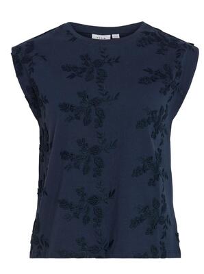 Vila 14104240/Navy Blazer Nayla o-neck S/L top