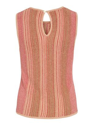 Vila 14105874/Aurora Red Melvina o-neck SL glitter top