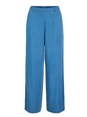 Vila 14107056/Medium Blue Denim Bista HW wide pants NOOS