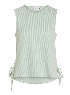 Vila 14107225/Silt Green Birch Striplo tie SL top