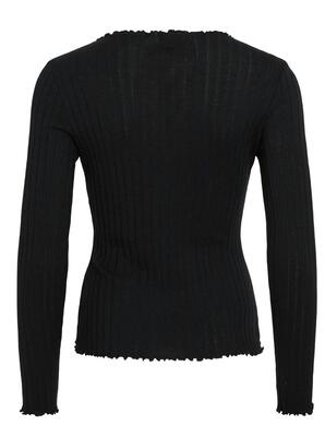 Vila 14107470/Black Beauty Rika LS funnel neck top NOOS