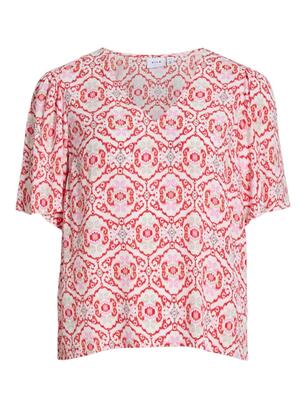 Vila 14109538/Snow White Kikki v-neck 2/4 top