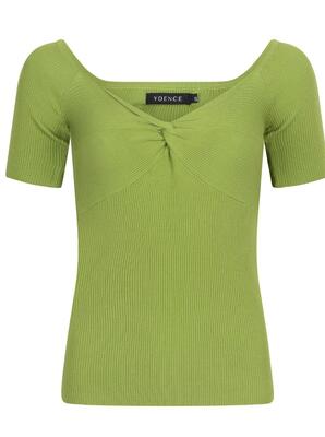 Ydence HSK2402/041 Green Nani knitted top