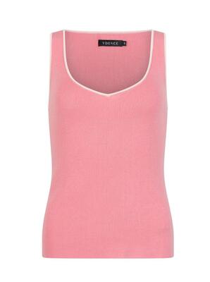 Ydence HSK2510/10304 Soft Pink/Off White Lenny knitted top