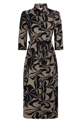 Zoso Charly/0009-0000 Taupe Printed travel long dress