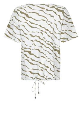 Zoso Femmy/White/Green Print travel blouse-top