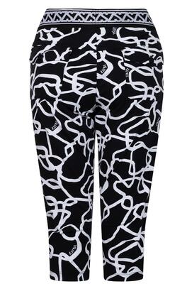 Zoso Fiona/000-0016 Black-White Print Travel Capri