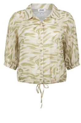Zoso Leonie/Green/Sand Printed blouse